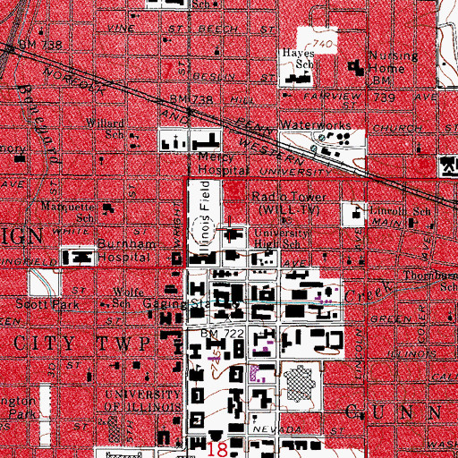 Topographic Map of Newmark Laboratory, IL