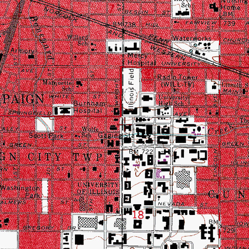 Topographic Map of Talbot Laboratory, IL
