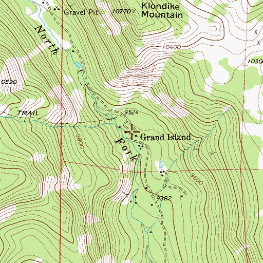 Topographic Map of Grand Island (historical), CO