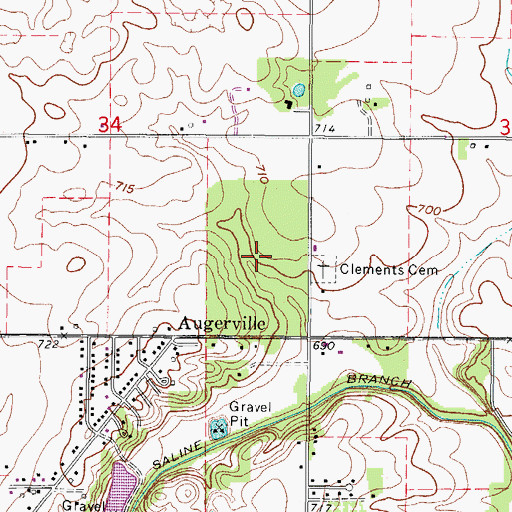 Topographic Map of University of Illinois Experimental Forest, IL