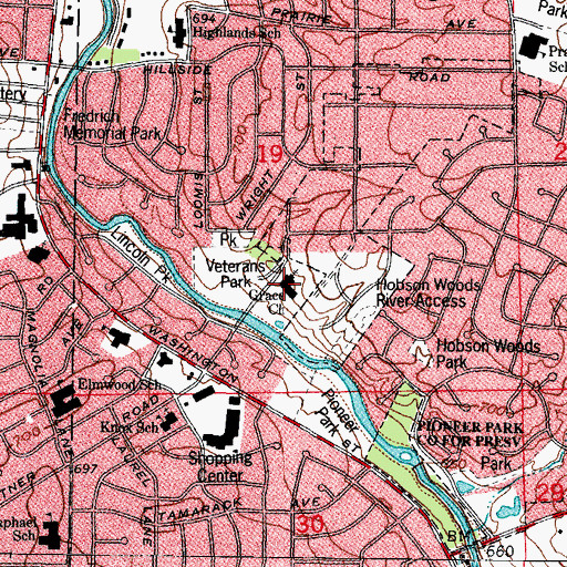 Topographic Map of Grace Church, IL