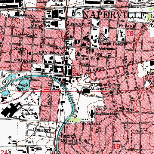 Topographic Map of Summer Place Theatre, IL