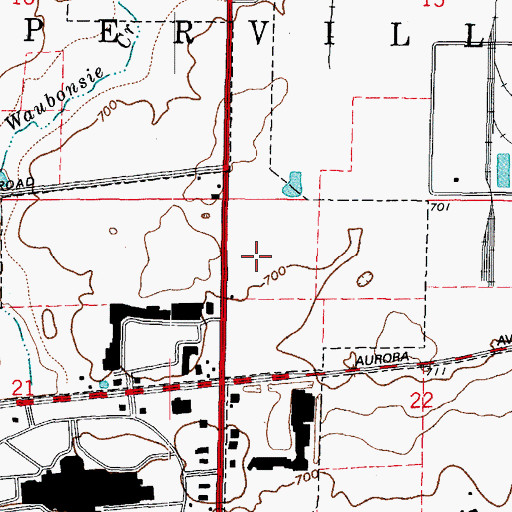 Topographic Map of West Ridge Court Shopping Center, IL