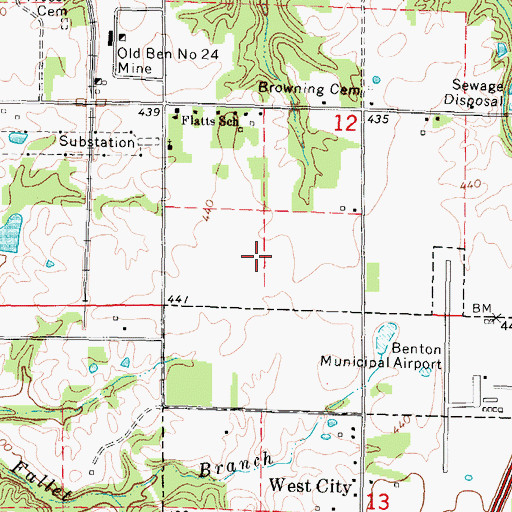 Topographic Map of Airport Industrial Park, IL