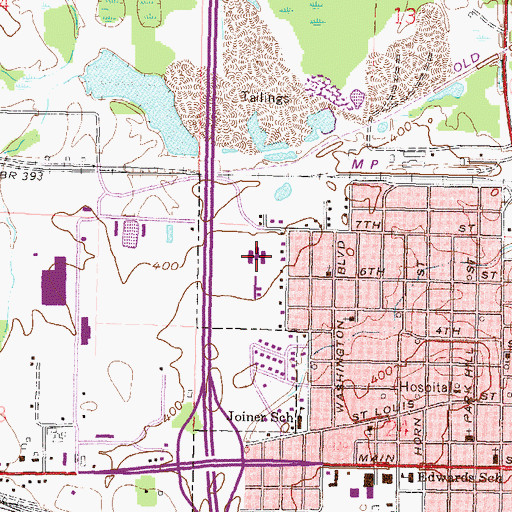 Topographic Map of Denning Elementary School, IL