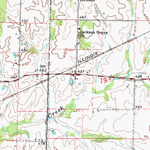 Topographic Map of Eastern Post Office (historical), IL