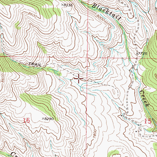 Topographic Map of East Saint Louis Mine, CO