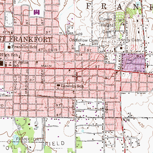 Topographic Map of First Northern Baptist Church, IL