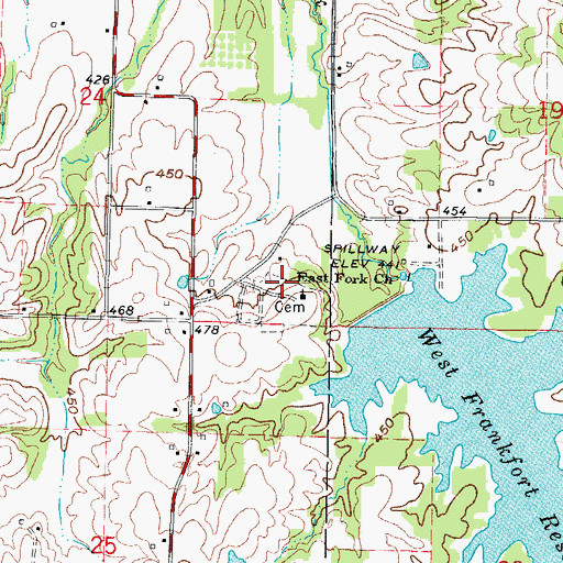 Topographic Map of Greenville (historical), IL