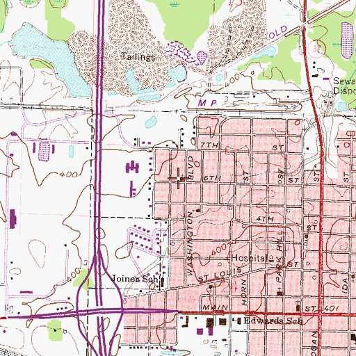 Topographic Map of Third Baptist Church, IL