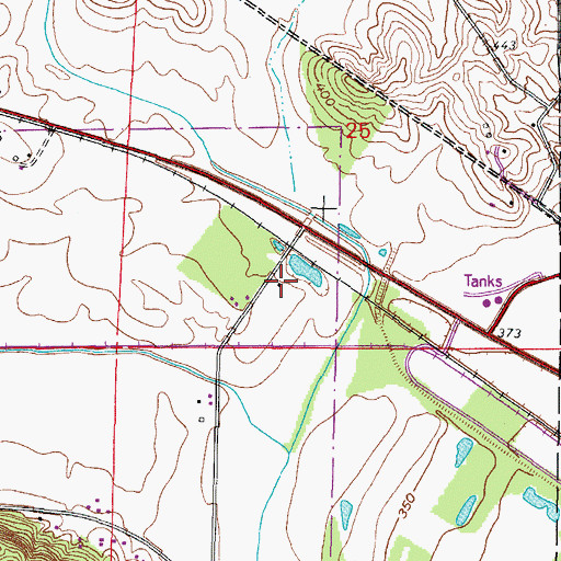 Topographic Map of Brickyard School (historical), IL