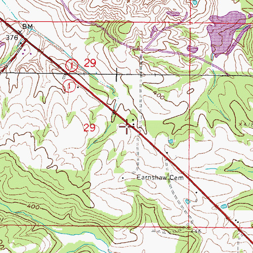 Topographic Map of Enterprise School (historical), IL