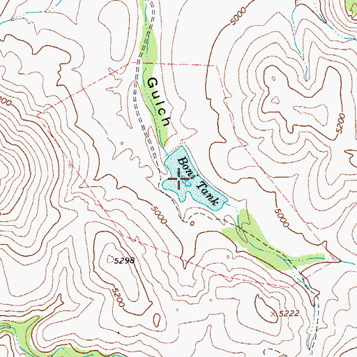 Topographic Map of Boni Tank, AZ