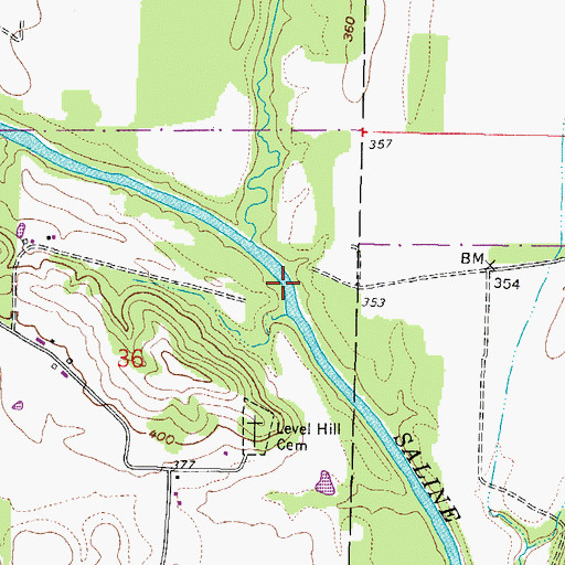 Topographic Map of Island Ripple Bridge (historical), IL