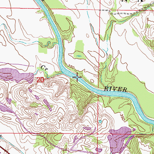 Topographic Map of Talley Ferry (historical), IL