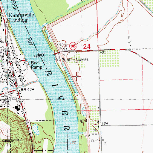 Topographic Map of Columbiana (historical), IL