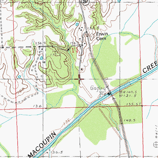 Topographic Map of Conwayville (historical), IL
