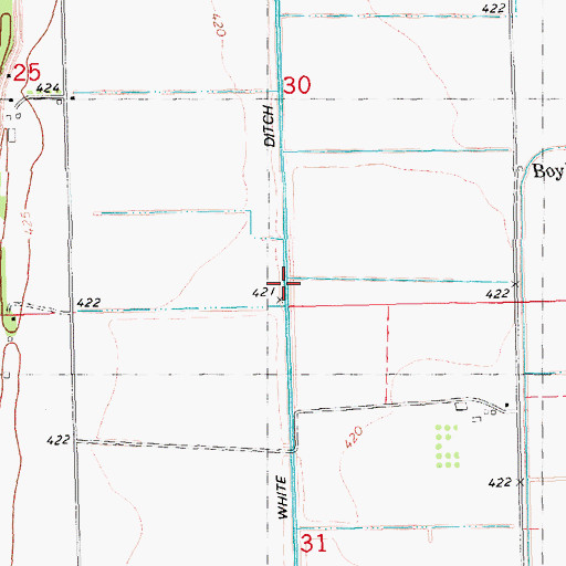 Topographic Map of Potato Prairie Lake (historical), IL
