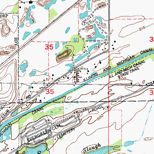 Topographic Map of Goode Subdivision, IL