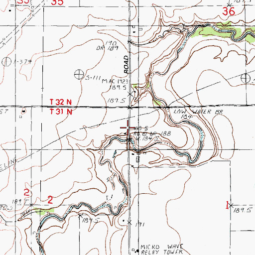 Topographic Map of Highland Town (historical), IL