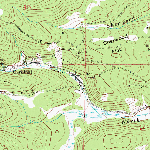 Topographic Map of Alton Tunnel, CO