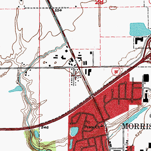 Topographic Map of Lisbon North, IL