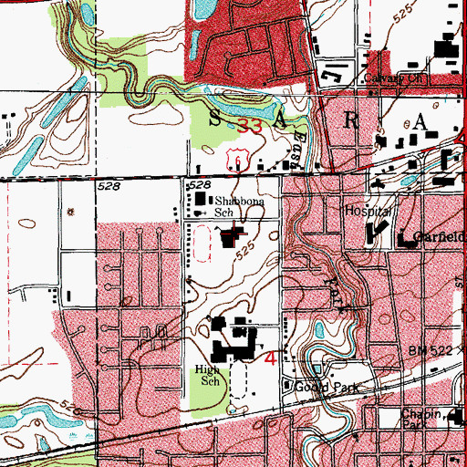 Topographic Map of New Hope Lutheran Church, IL