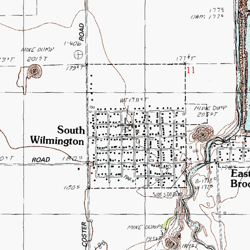 Topographic Map of South Wilmington Consoldiated Elementary School, IL