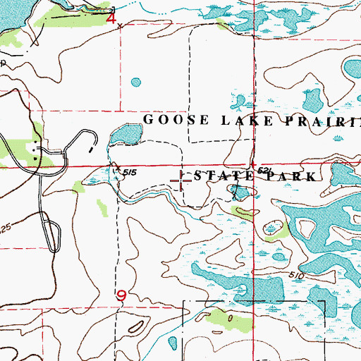 Topographic Map of Tallgrass Nature Trail, IL