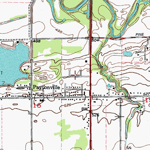 Topographic Map of Willow Ridge, IL
