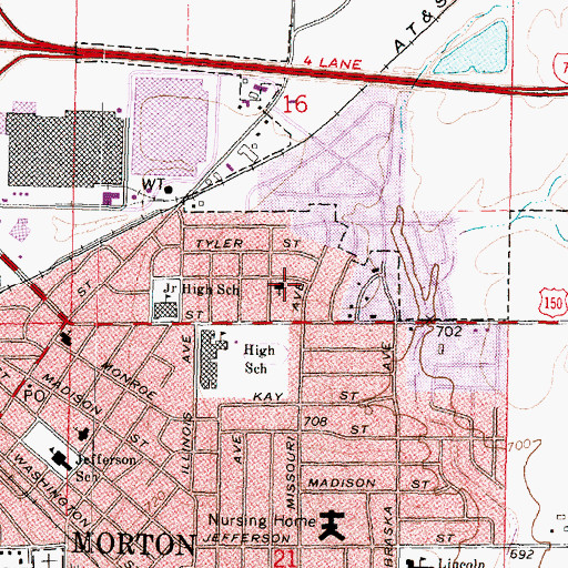 Topographic Map of Bethel Lutheran Church, IL