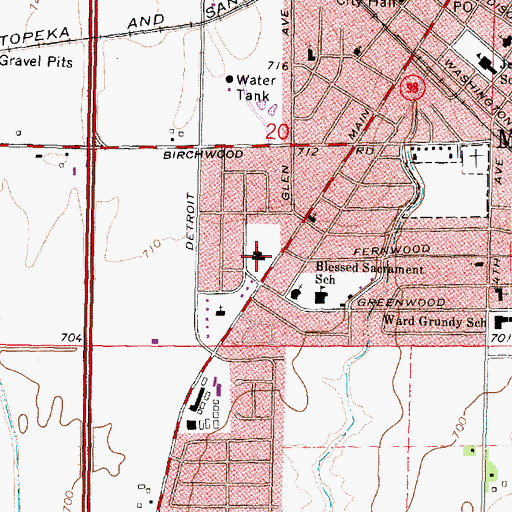 Topographic Map of First Mennonite Church, IL
