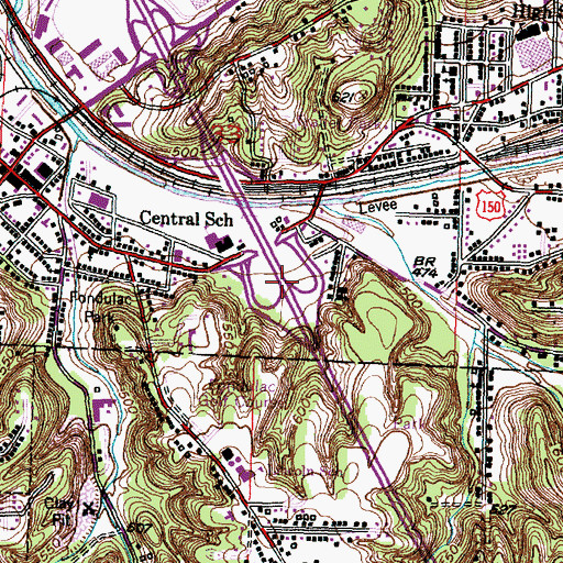 Topographic Map of Interchange 96, IL