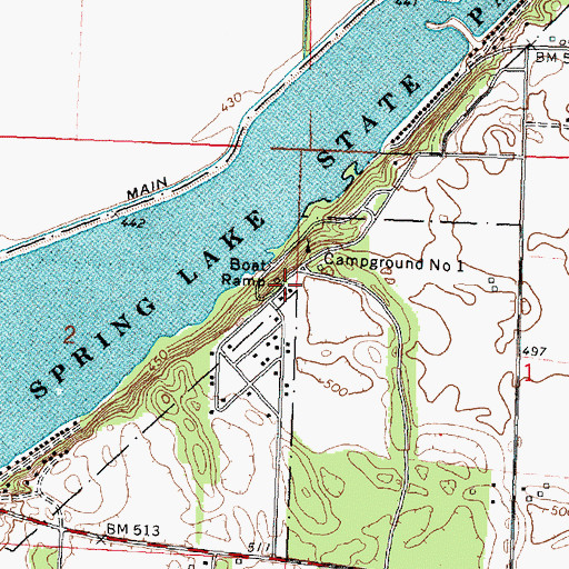 Topographic Map of North Park Picnic Area, IL