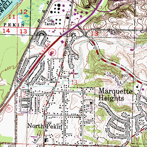 Topographic Map of Rogers Elementary School, IL