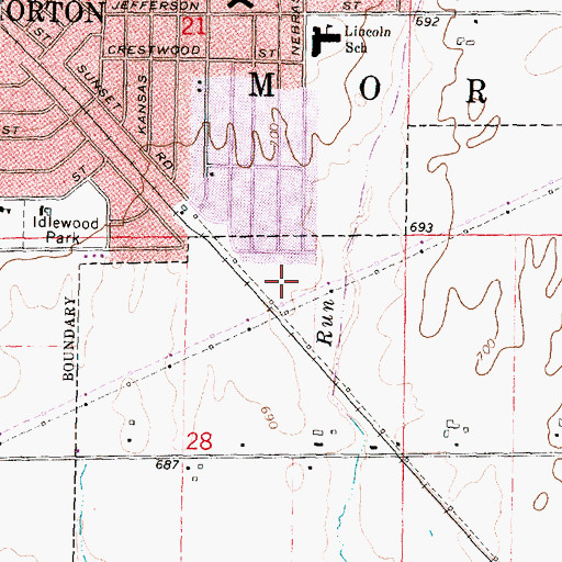 Topographic Map of Southwood Park, IL