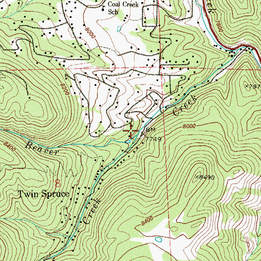 Topographic Map of South Beaver Creek, CO