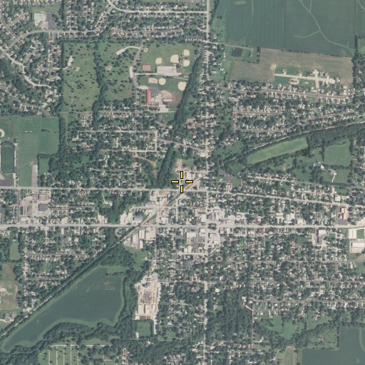 Aerial/Satellite Image of Washington City Hall, IL