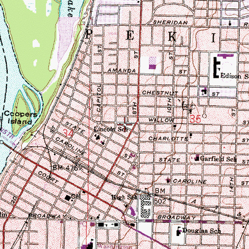 Topographic Map of Willow Park, IL