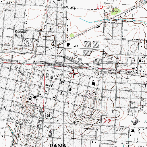 Topographic Map of First General Baptist Church, IL