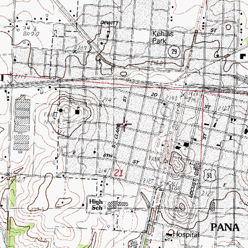 Topographic Map of Free Methodist Church, IL