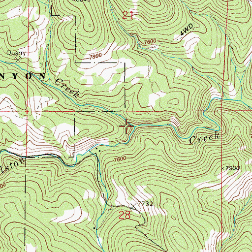 Topographic Map of Deer Creek, CO
