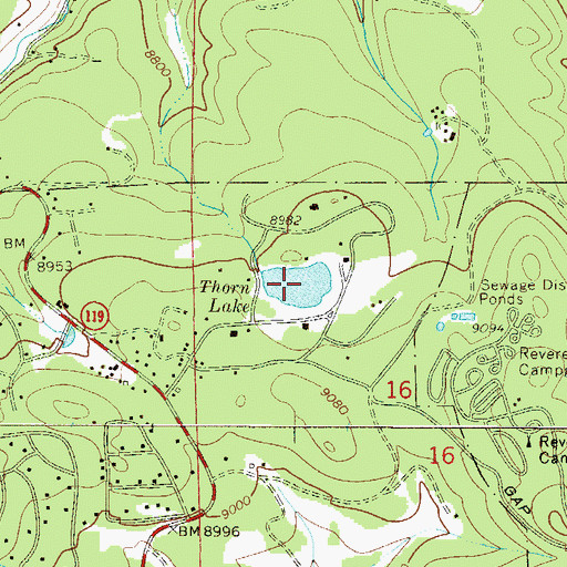 Topographic Map of Thorn Lake, CO