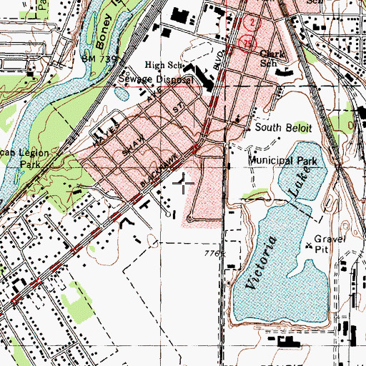Topographic Map of Faith Lutheran Church, IL