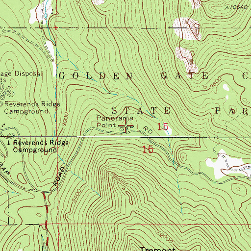 Topographic Map of Panorama Point, CO