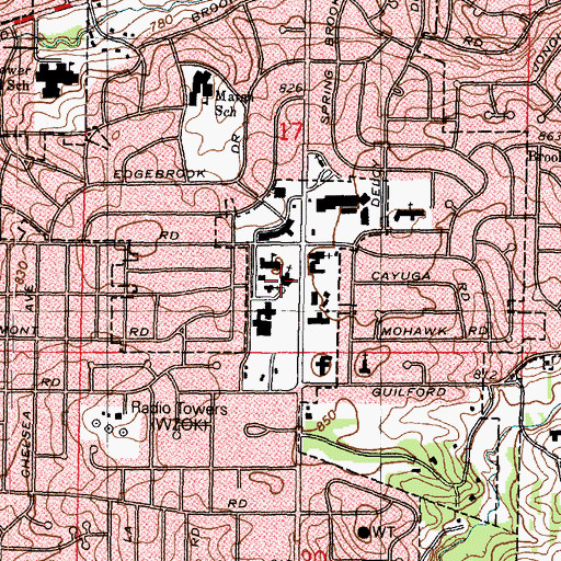 Topographic Map of Holy Family Roman Catholic Church, IL