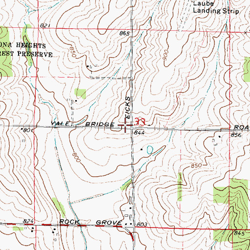Topographic Map of Laona Post Office (historical), IL