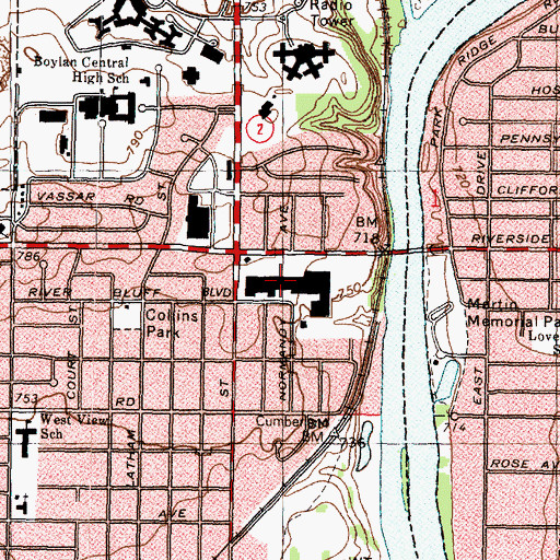 Topographic Map of North Towne Mall Shopping Center, IL