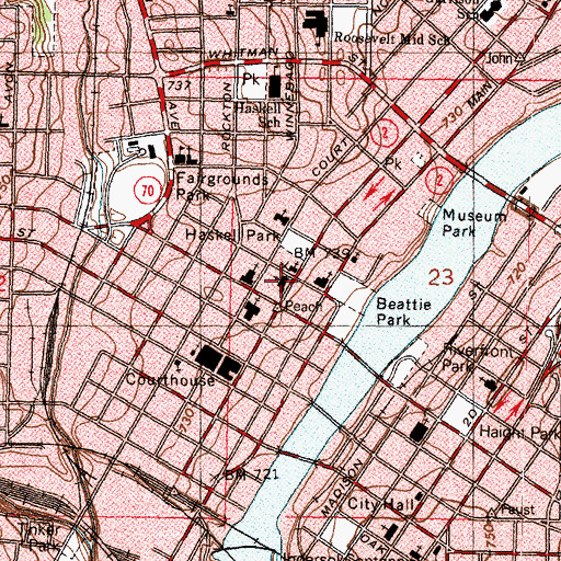 Topographic Map of Second Congregational Church, IL