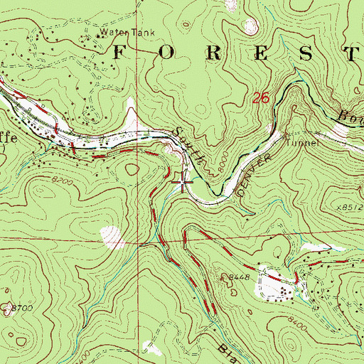 Topographic Map of Boiling Gulch, CO